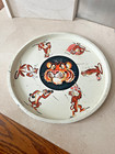 Vintage  1960 s Exxon   Kellogg s Tony The Tiger Round Metal Serving Tray 13 d