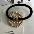 Chanel Beaute Elastic Band Hairband Vip Gift Hair Ties Accessories Card Bag