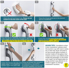 Suction Grab Bars For Shower   Bath  2-pack Safety Handles For Seniors  Grey