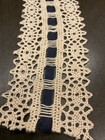 Antique Estate  Torchon Blue Ribbon   Beige Crochet Lace Trim  40  Yards