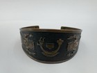 Vintage Copper Cuff Bracelet With Zuni Rainbow Man And Kachina Motif