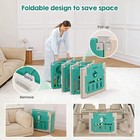 Us Stock  Foldable Baby Playpen 14 Panel Activity Center Safety Play Yard Green