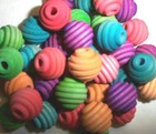 25 Bird Toy Parts 5 8  Colored Wood Beehive Beads  Wooden Craft Parts W  Hole 