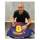 Andres Iniesta   Luis Suarez Signed 2017-18 Barcelona Shirts  Dual Frame