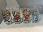 Alvin And The Chipmunks Vintage Drinking Glasses Complete Set Of 4 Glasses 1985