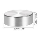2pcs Potentiometer Knob Silver Tone Smooth Surface 30mmx10mm Volume Control Knob