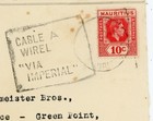 Mauritius Sg 256 single Frank -indistinct Cancel-postal Slogan-wwii Censor-to So
