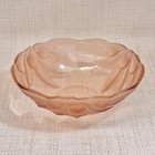 Vintage Arcoroc France Rosaline Pink Frosted Glass Serving Bowl 9 5    Decorative