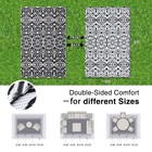 Olanly Outdoor Rug Waterproof 5x8 Ft 5  X 8   rectangular   Black   White 