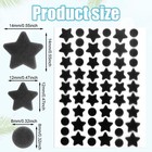 600pcs Black Pimple Patches  240 Round Face Pimple Cover  240 Small Star Acne Pa