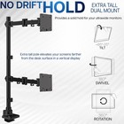 Vivo Dual Ultrawide Monitor Extra Tall Desk Mount For Computer Screens To 49 