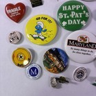 Lot Of 30  Various Vintage Pins Cartoons  States  Holidays  Etc 