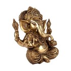 Brass Ganesha Bhagwan Idol Taj Ganesh Statue Ganpati Murti For Temple 9 Inch