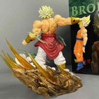 20cm Dragon Ball  broly Vs Super Saiyan Goku Anime Figurine Gk Pvc Action Figures