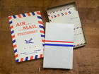 Vtg 50 s Deadstock Nos Air Mail Stationery Set  30 Sheets Paper   15 Envelopes