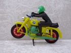 Ddr Plastic Toy Xl Motorcycle With Rider - Vintage Around 1970-27 Cm