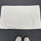 2 Pack Luxury White Bath Mat Floor Towel Set Cotton 22x34 White Lint Free New