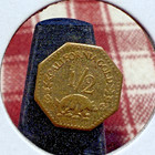 1857 California Gold Souvenir 1 2 Dollar Fractional Tokens Liberty Head Sp7136