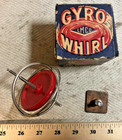 No  46 Gyro Whirl Metal Top Toy Red Langson Lmco Chicago Il W  Box   Stand 