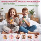 Mini Wireless Karaoke Microphone Speaker Kids Adults  Portable Singing Green