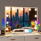 Hollywood Vanity Mirror W  Lights Bluetooth Rgb Usb Charging Port 32x24 Inch