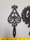 Vtg Cast Iron Lot Jzh 1952 Teardrop Trivet T-18 1949 T-13 Eagle Heart Hand 105 