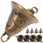 11pcs Bronze Bells Diy Craft Charms Metal Bell Brass Statue Small Bells