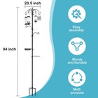 Wild Bird Feeder Feeders 6hook Feeding Station Kit Pole Multifeeder W  4 Bath