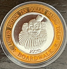 Boardwalk Casino Las Vegas  10 Silver Strike Token 2001 Jocko Clown Copper Rim