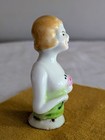 Antique Porcelain Half Doll Pin Cushion Japan