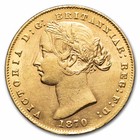 1857-1870 Australia Gold Sovereign Victoria Sydney Mint Au