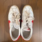 Nike Bruin Leather Us6 5 White X Red 1981 Original Vintage Used Sneakers