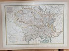 Antique 1811 Delamarche Map Germany Confederation Rhine Prussia Austria 32x22