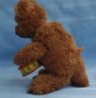 Vintage Windup Brown Bear Playing Drums 7  Tall - 1950 s Era Works Well - Japan 