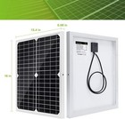 20w 12 Volt Battery Charger Solar Powered Panel For Car Dump Trailer Boat Marine