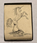 Vintage Antioch Bookplate Company Ex Libris Unicorn  40 In Box open Package 