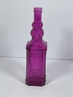 Vintage Glass Embossed Decanter Bottle