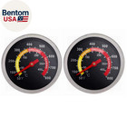 2 Pcs Bbq Grill Temperature Gauge  Charcoal Pit Grill Smoker Thermometer Gauge B