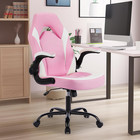 Ergonomic Computer Gaming Chair - Home Office Desk With Pu Leather Lumbar Suppor