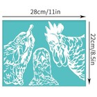  2pcs 8 6x11 Inch Pattern Self-adhesive Silk Screen Printing Stencil Rooster