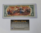 1976 Bicentennial Two Dollar  2 Bill Uncirculated Currency Colorized 2-sided 321