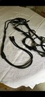 Vintage Horse Bridal With 2 Palomino Rosettes Braided Leather And Metal Bit 