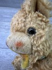 Vtg R  Dakin 10  Brown Teddy Bear Open Mouth Glass Eyes Yellow Paws Sewn Nose