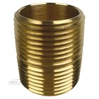 2 Pack Brass Close Pipe Nipple Fitting 1  Mnpt X 1  Npt Male Adapter