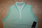Adidas Women s Equipment Sleeveless Golf Polo Shirt Nwt Clear Mint