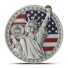 2025 1 Oz Antique Colorized Samoa Silver Statue Of Liberty Coin  box  Coa 
