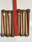 Wood Bobbins Spools Wooden Industrial Style Spindles 8 75  Wooden Quills Lot-10 