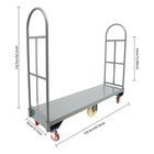 U-boat Cart Steel Platform Truck Dolly With Removable Handles 2000lbs Capacity