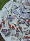 Broken Cut Vintage Christmas Holiday Plates Mosaic Pieces Crafts Jewelry