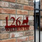 Custom Metal Address Sign  Personalized House Number Plaque